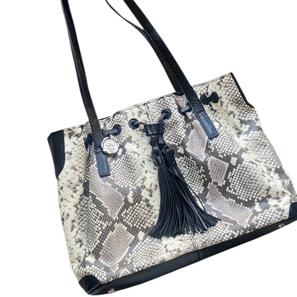 Patricia Nash Leather Drawstring Tassel Witney Tote Bag